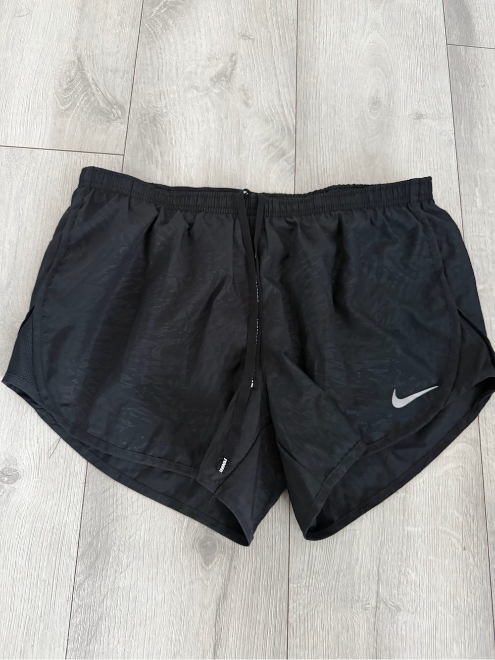 Nike Black Women's Athletic Running Shorts with Reflective Swoosh Dri fit